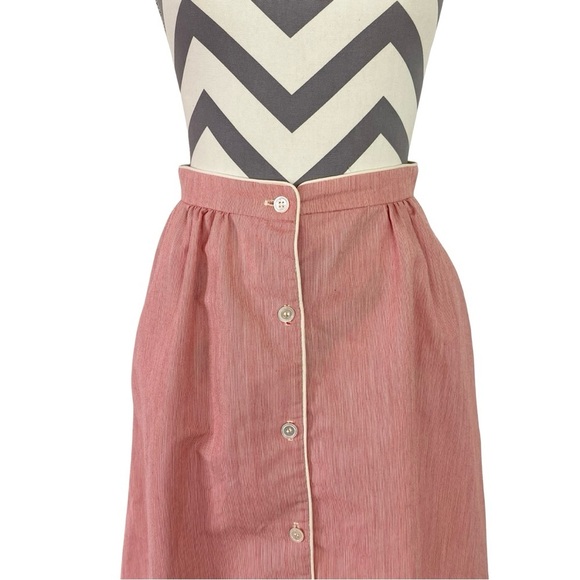 Vintage Midi Skirt Womens Size XS Small The Villager Union Label Button Down - Picture 4 of 10